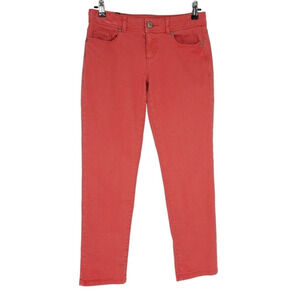 LC Lauren Conrad Skinny Slim Jeans Melon Pink Low Rise Medium Wash Denim